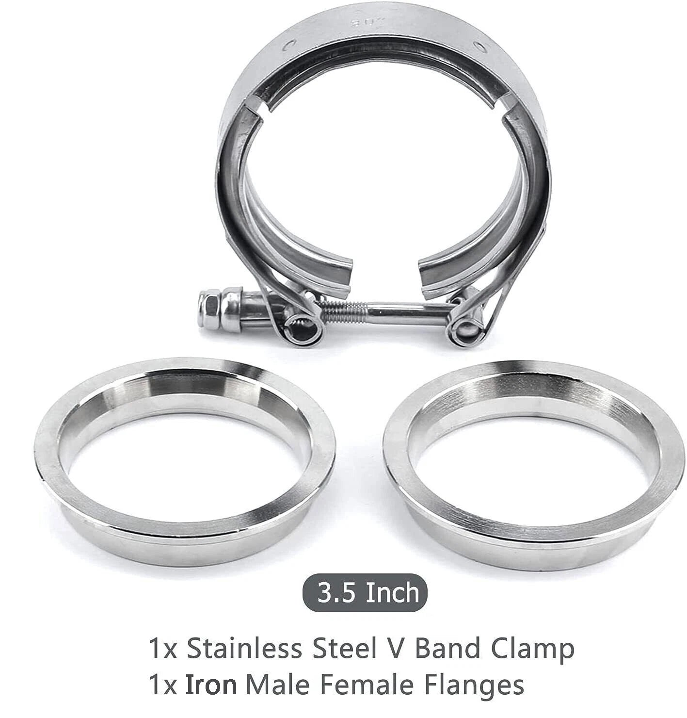 3.5'' V-Band Flange Clamp Kit for Turbo Exhaust Downpipes