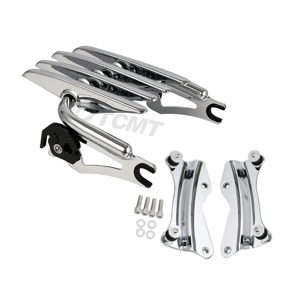 Chrome Stealth Luggage Rack Docking Hardware for Harley Touring (2014–2024)