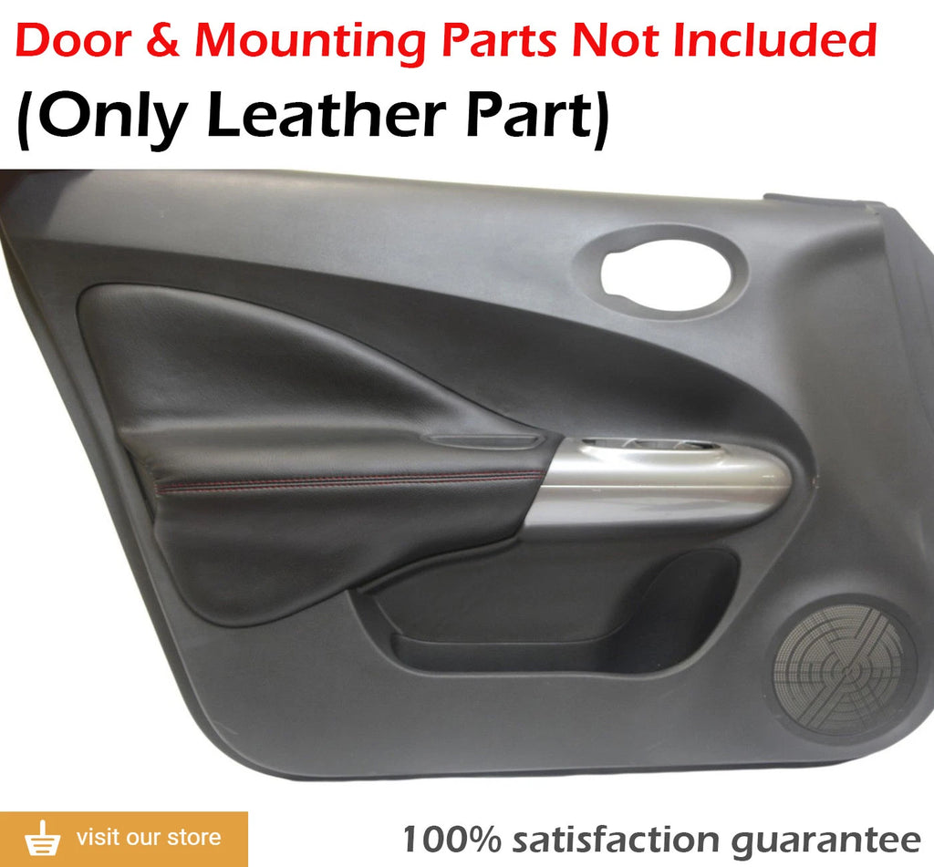 Front Insert Door Panel for Nissan Juke (2011–2017) Red Stitch Synthetic Leather