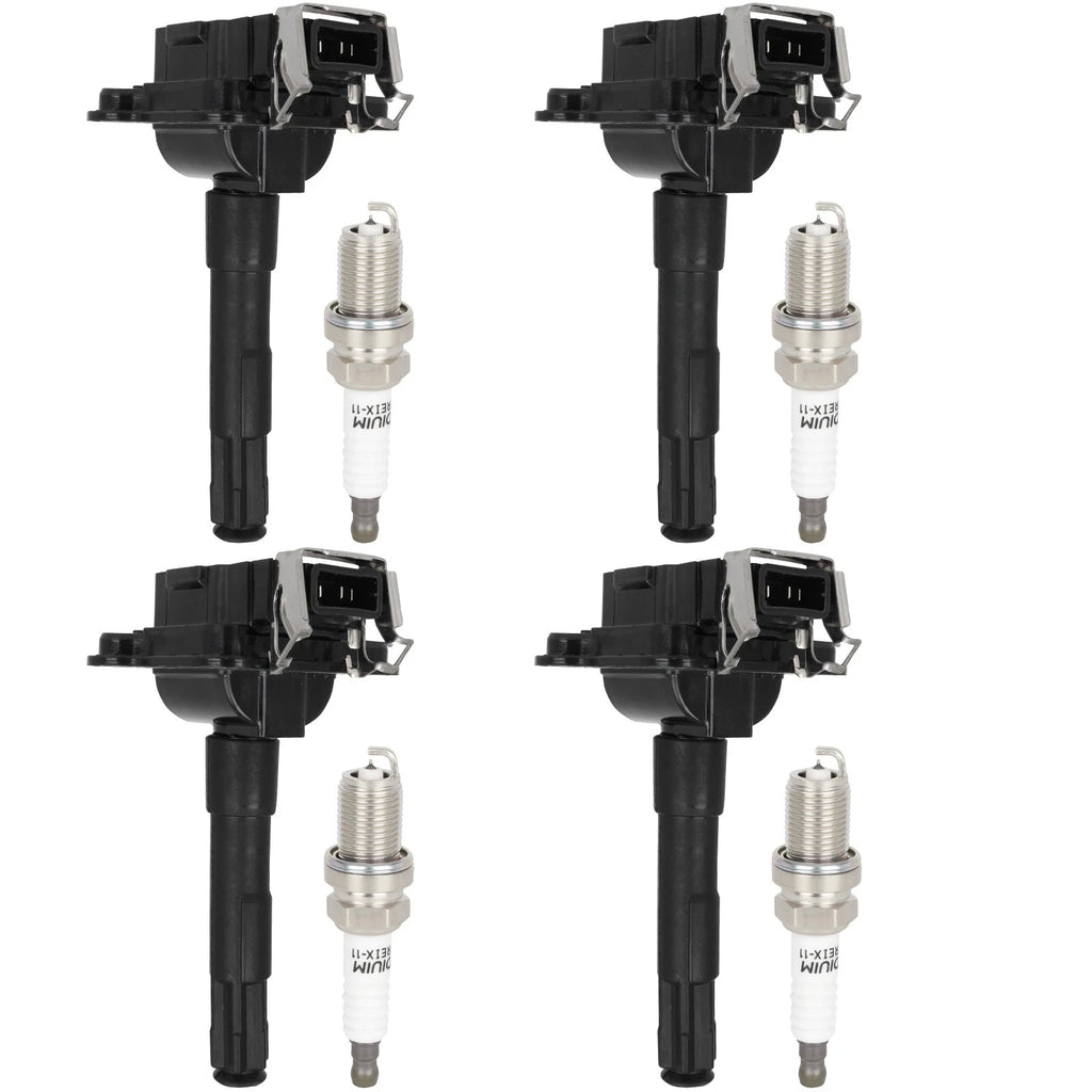 Set of 4 Ignition Coils & 4 Spark Plugs for Audi A4 S4 (1997–2002)