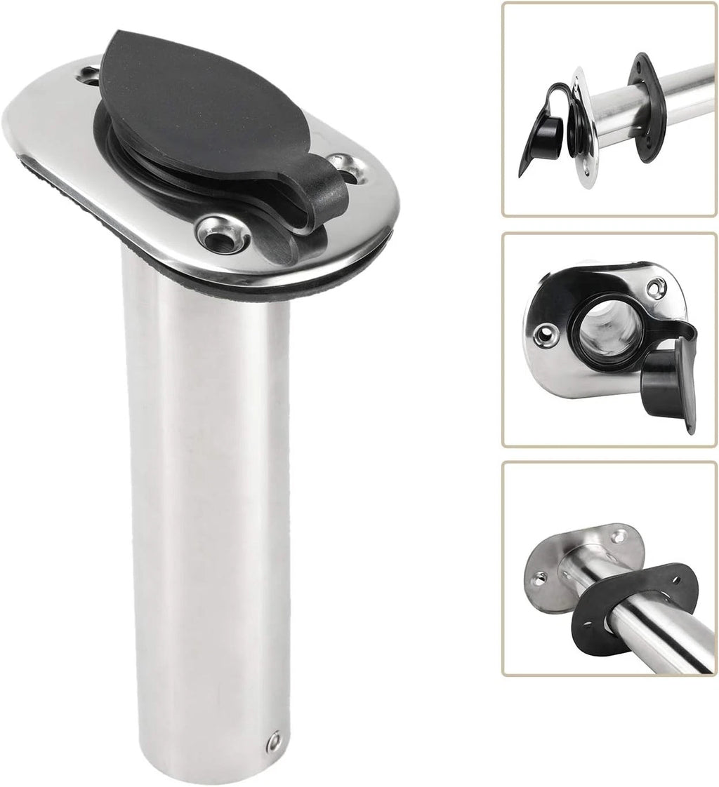 4X Stainless Steel Fishing Rod Holder for Boat (30 Degree)