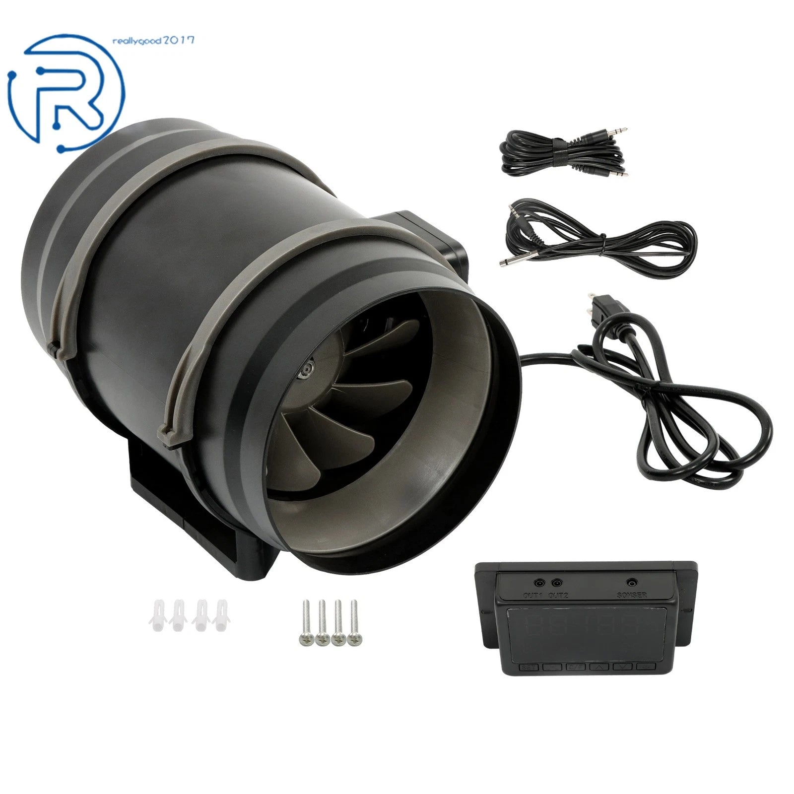 Inline Duct Fan for HVAC Exhaust Blower Kit (8 Inch)