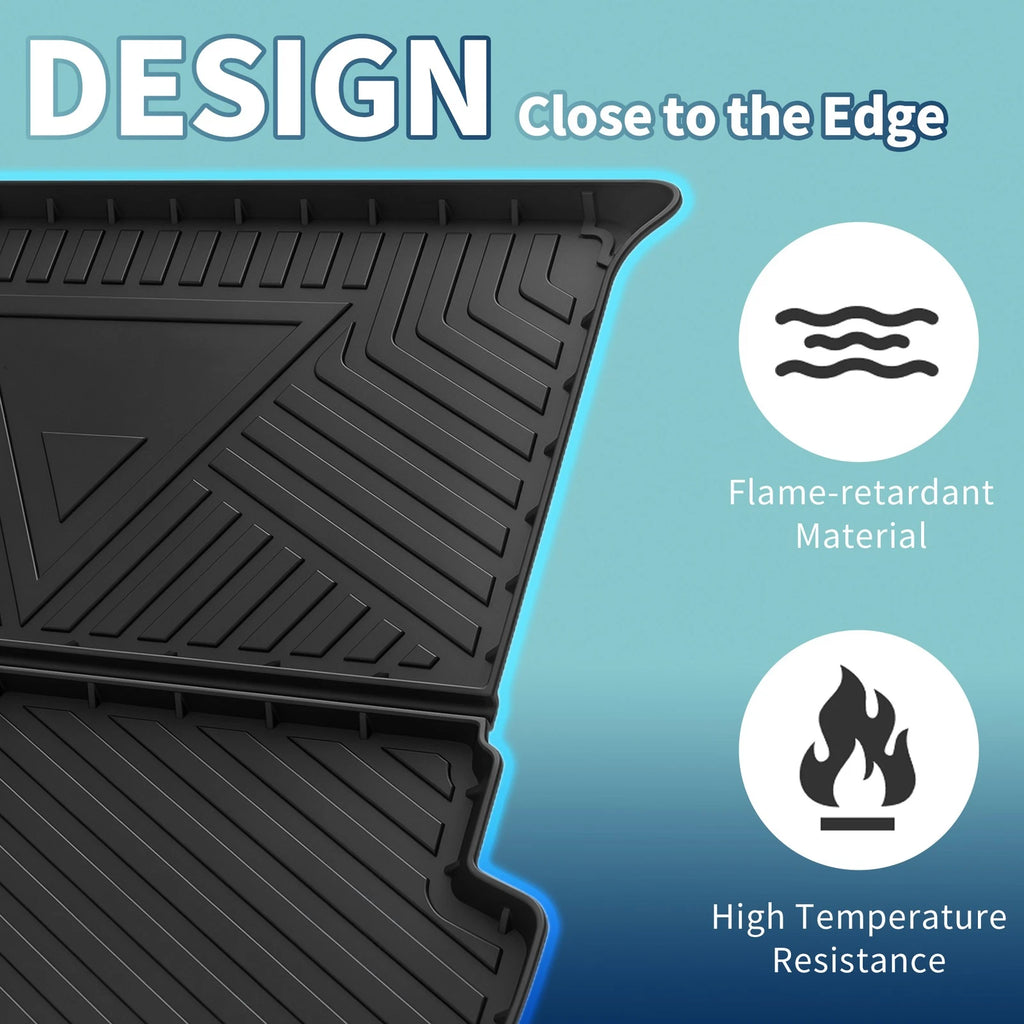 Flat Face Cargo Liner Rear Trunk Mat for Audi Q7 (2016–2024) TPE 1 Pc