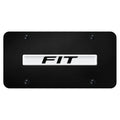 Chrome Name on Black License Plate - Officially Licensed for Honda Fit