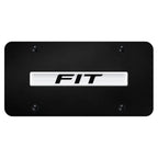 Chrome Name on Black License Plate - Officially Licensed for Honda Fit