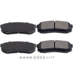 Set of 4 Drilled Slotted Brake Rotors with Ceramic Pads for Toyota Sequoia