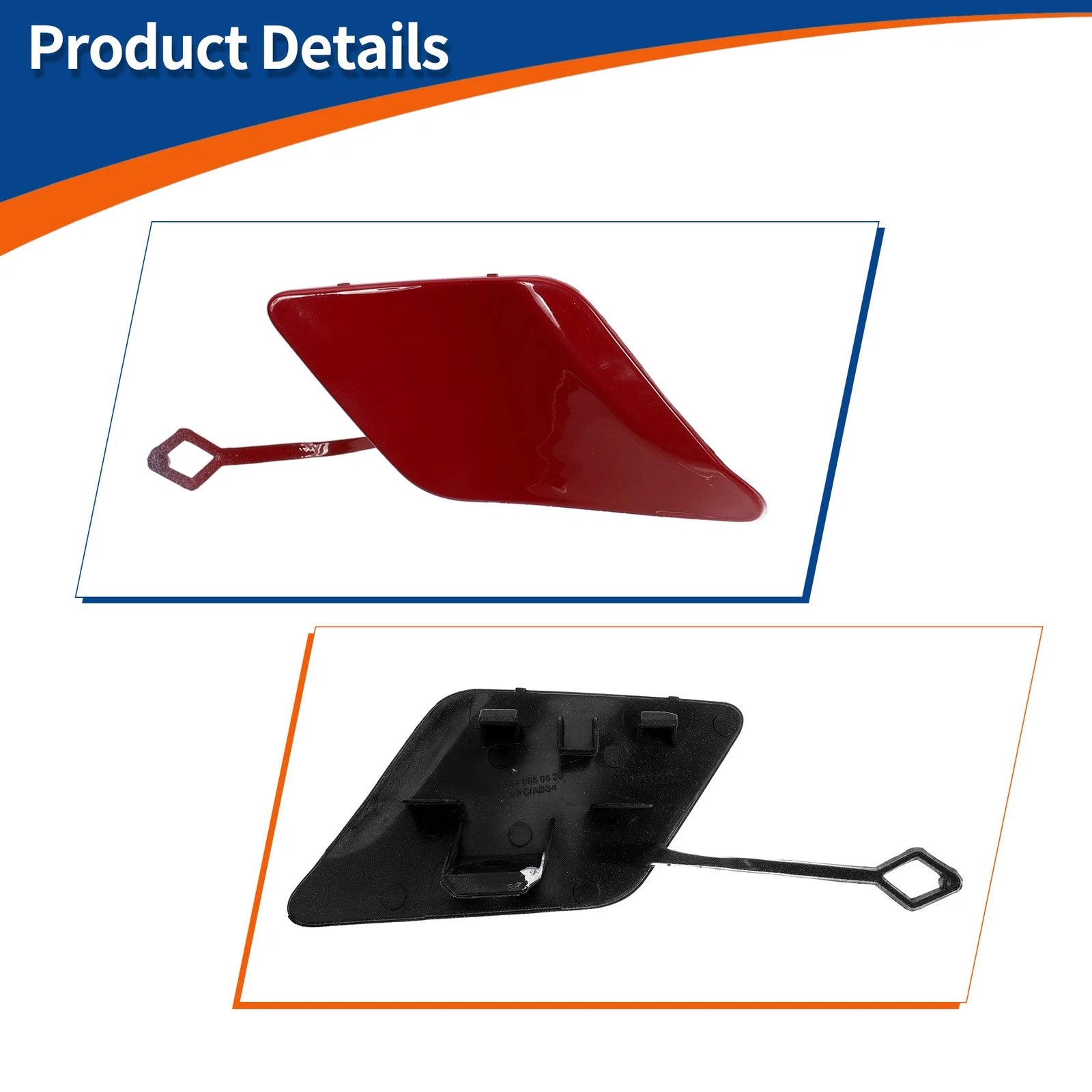 Tow Hook Cap for Mercedes-Benz C250 (2012–2015) No.A2048850526 Bright Red