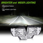 Clear Lens Chrome Housing Headlights for Ford F150 (2009–2014)