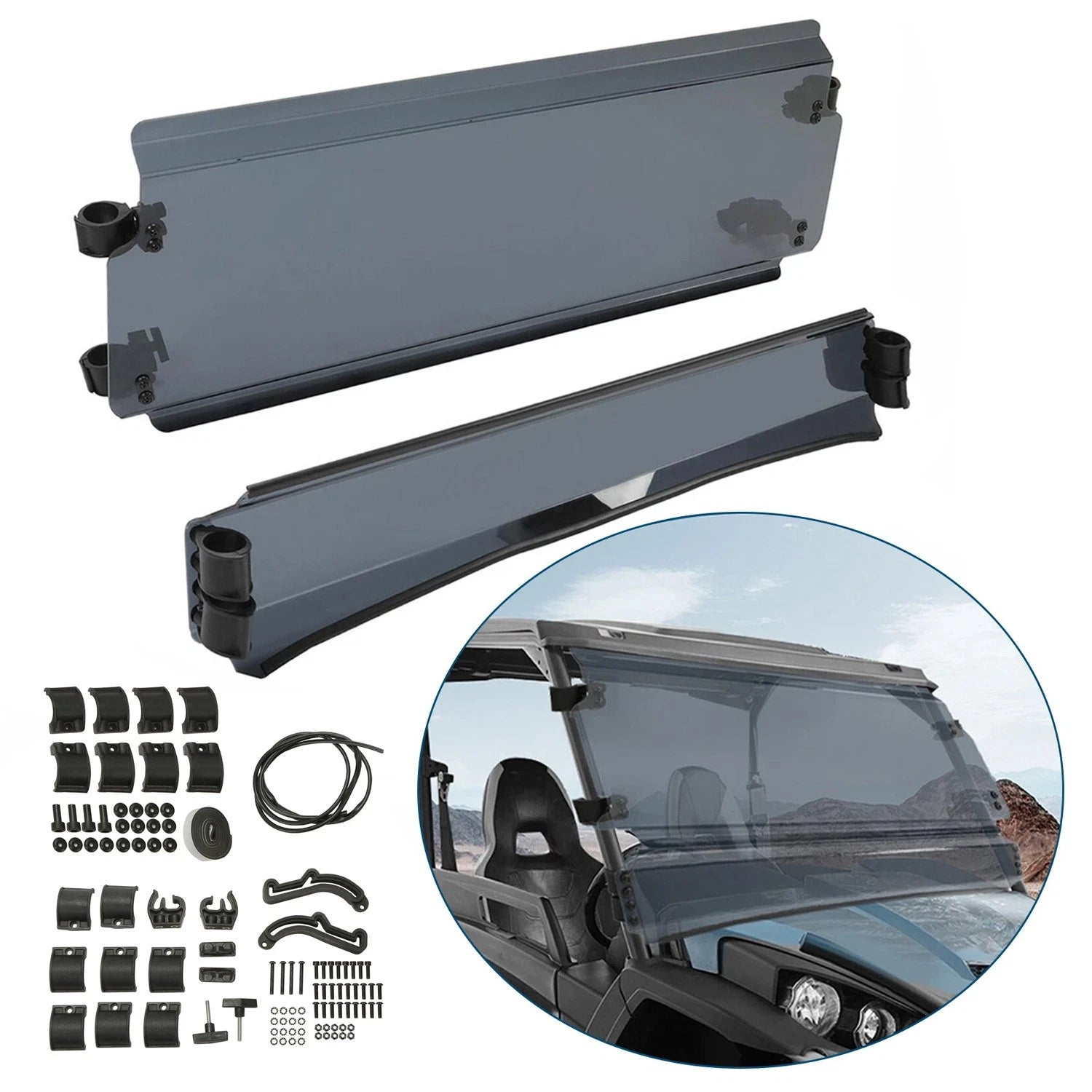 Smoked Full Windshield for John Deere Gator XUV 550 560 590i RSX 850i (2010–2023)