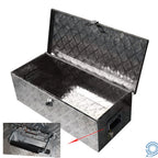 30" x 13" x 10" Silver Aluminum Tool Box for Flatbed Pickup