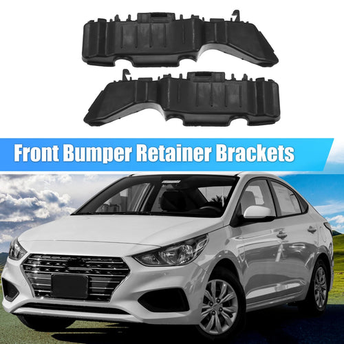 1 Pair Front Bumper Bracket for Hyundai Accent (2012) 86513-1R000 Plastic Black