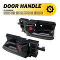 Set of 2 Inside Interior Door Handles for Toyota Corolla (2003–2008) Black