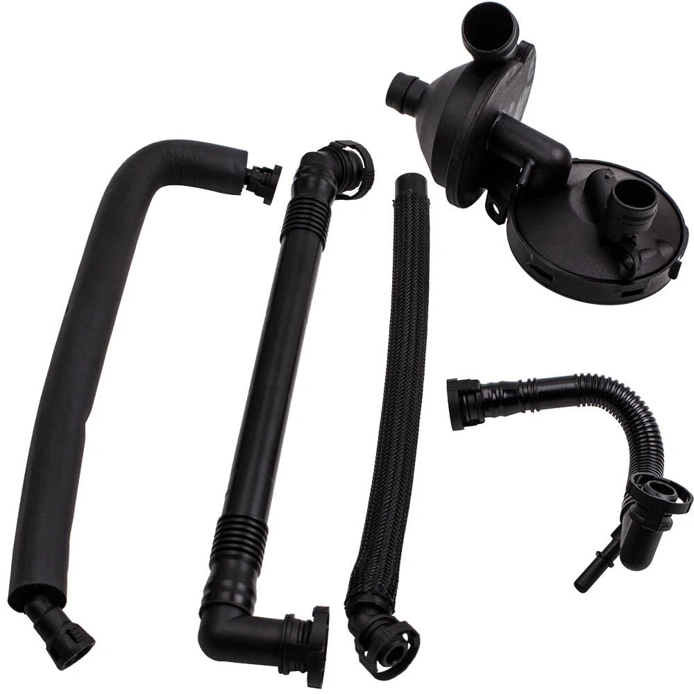 5pcs PCV Crankcase Vent Valve + Breather Hose Kit for BMW E38 E46 E53 E60 E83