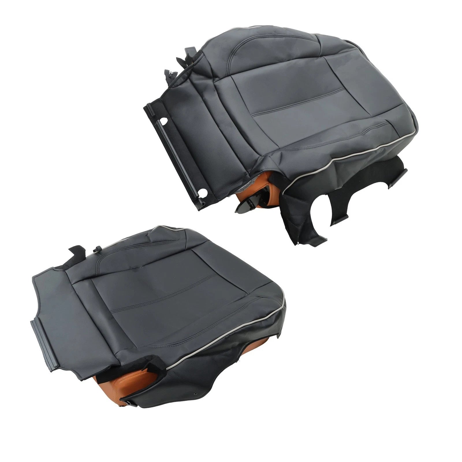 Seat Cushion & Backrest for Hummer H3 (2006–2010) Black Leather
