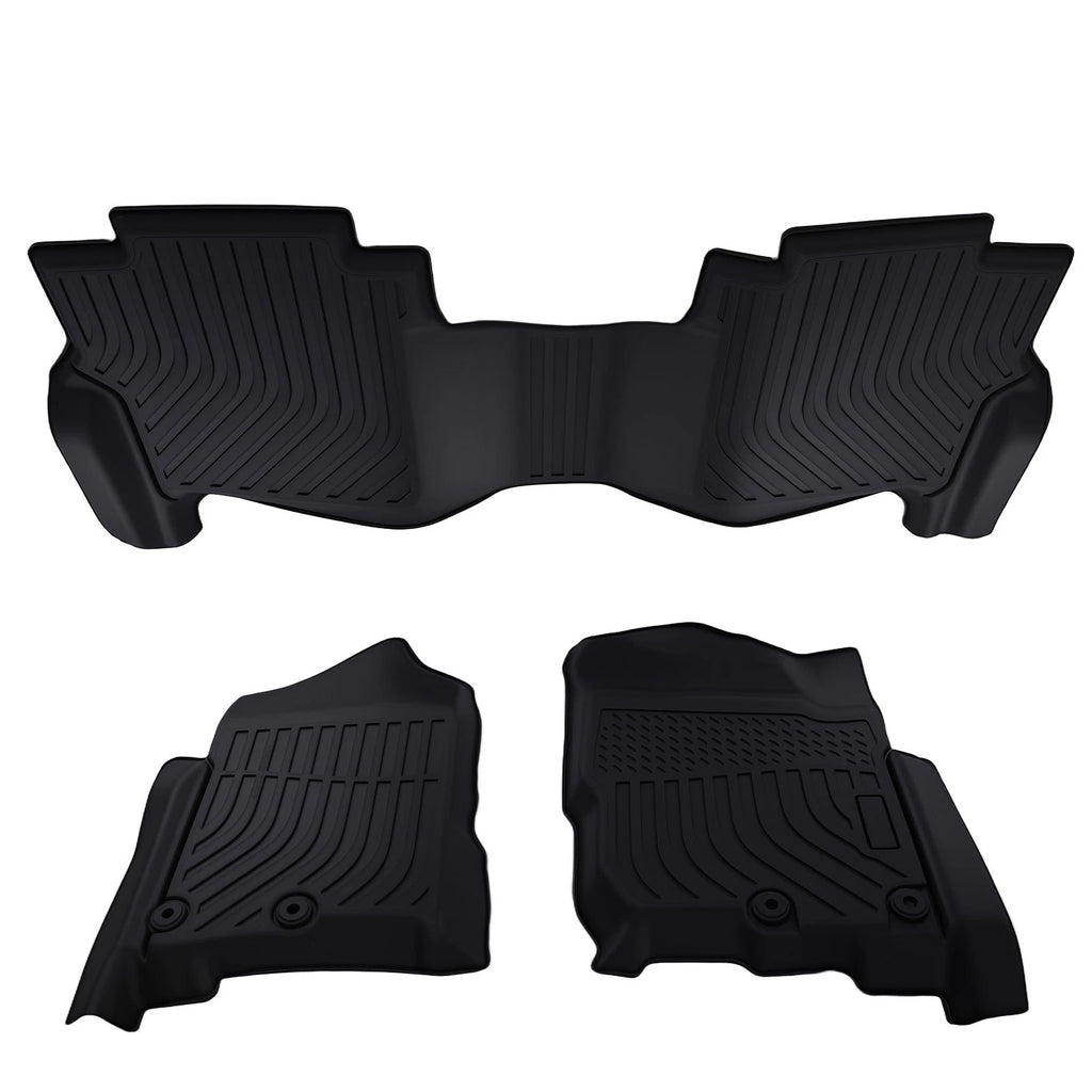 Set of 2 Anti-Slip TPE Floor Mats for Nissan Titan Crew Cab (2017–2021)