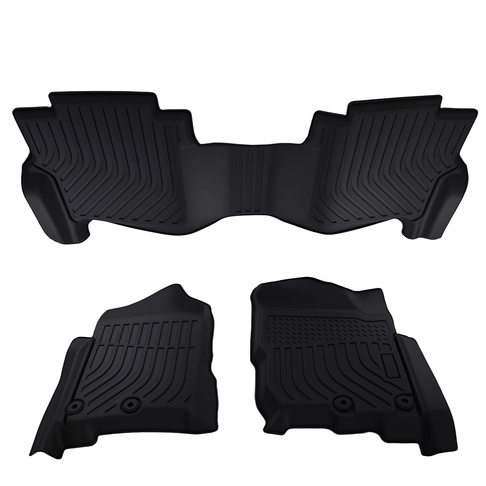 Set of 2 Anti-Slip TPE Floor Mats for Nissan Titan Crew Cab (2017–2021)