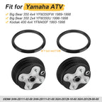 2X Front Wheel Brake Drum & Dust Seal for Yamaha Big Bear 350 (1989–1998)