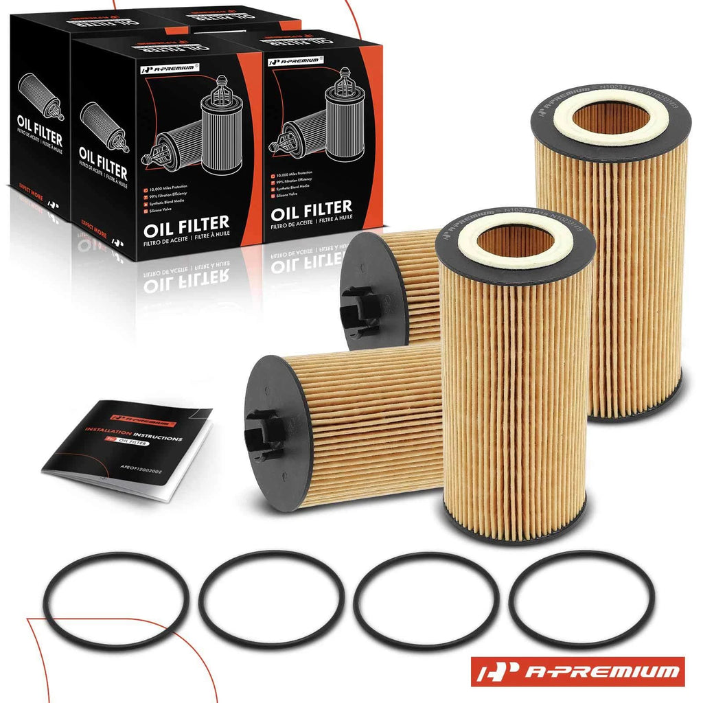 Set of 4 Engine Oil Filters for Ford F-250 F-350 F-450 Super Duty (2003–2010)
