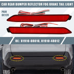 2X Rear Bumper Reflector LED Brake Tail Light 81920-08010 for Toyota RAV4 (2019)