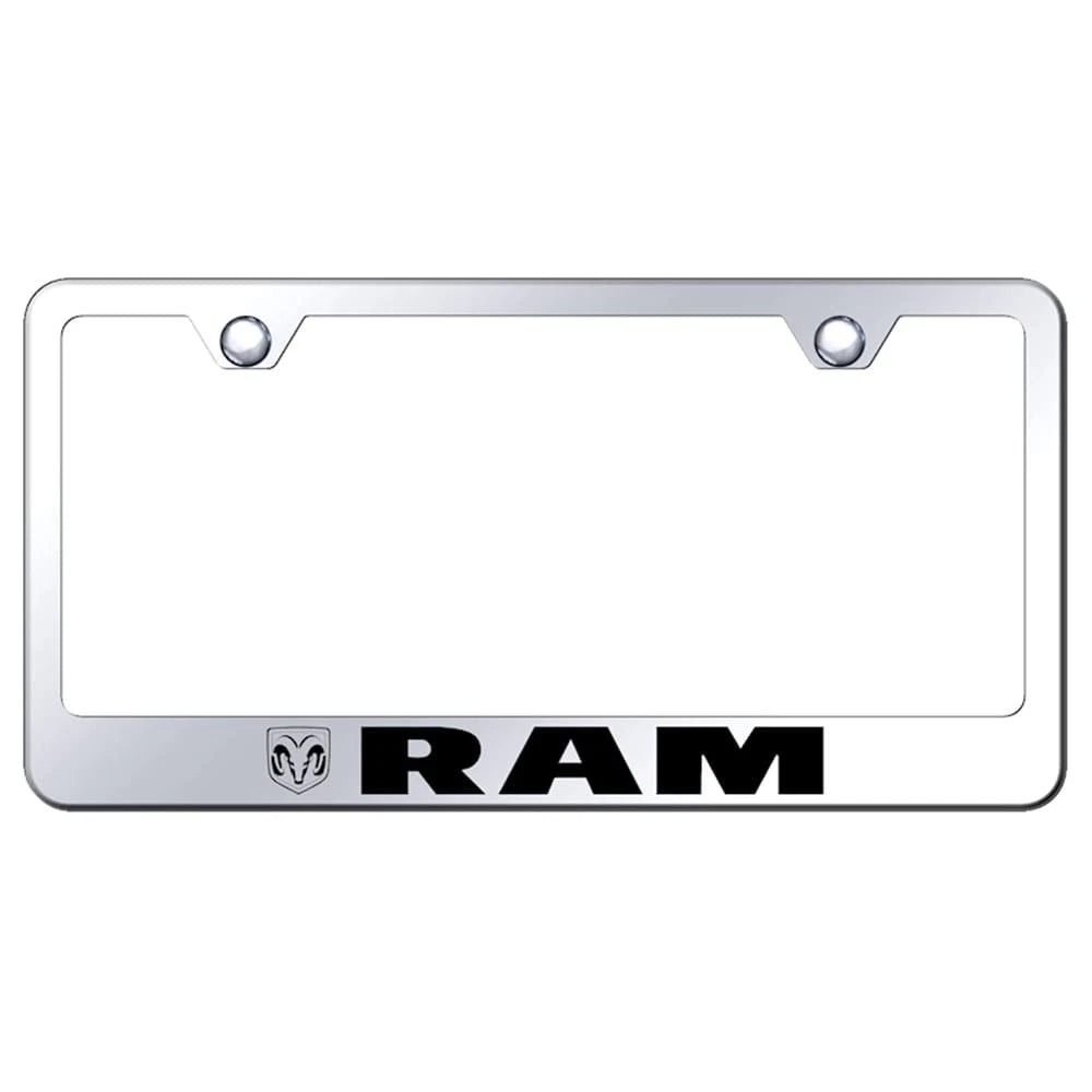 Stainless Steel License Plate Frame - Officially Licensed for Dodge RAM