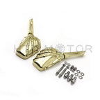 Gold Skull Skeleton Mirrors for Harley Dyna, Softail, Sportster, Touring (8mm, 10mm)