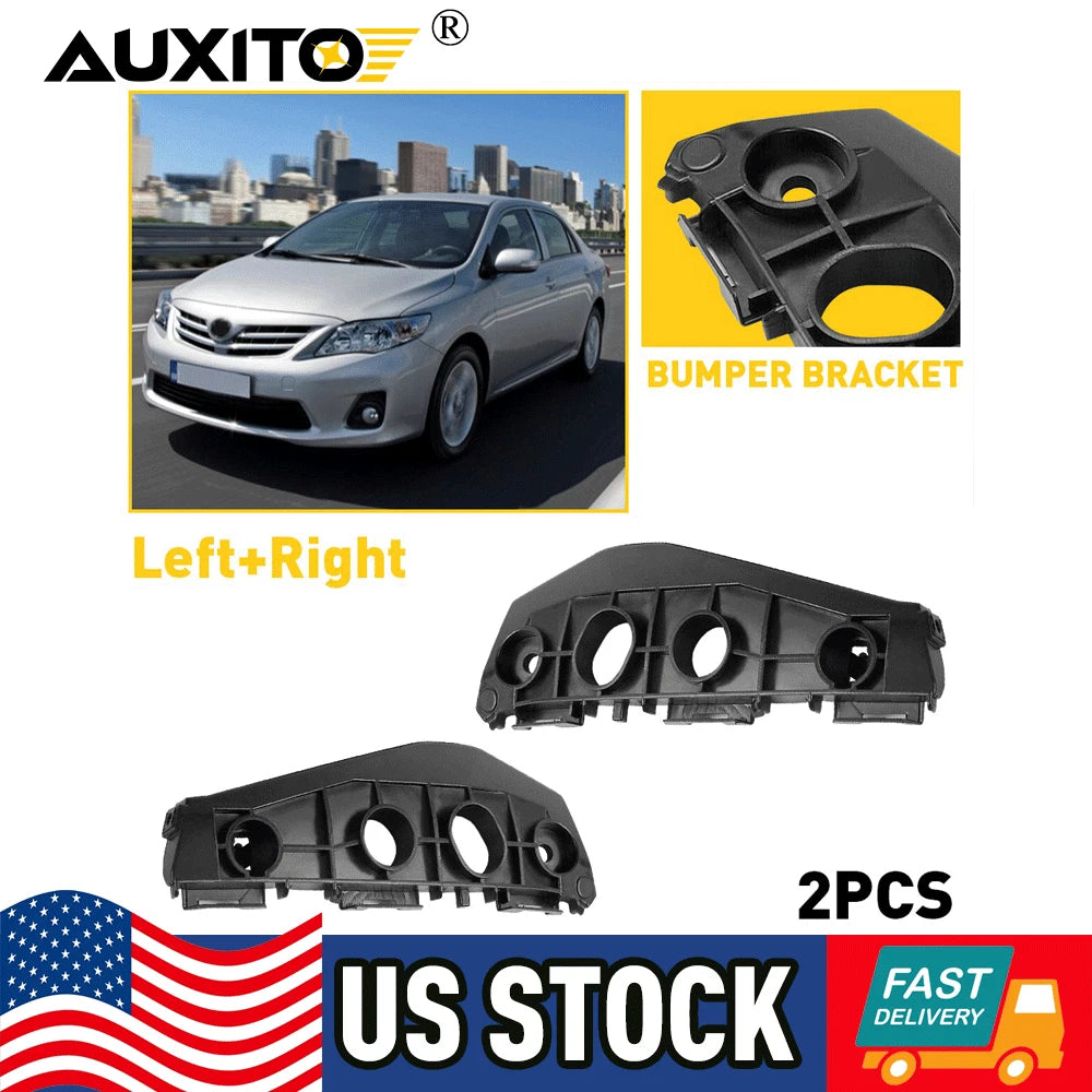 Set of 2 Front Bumper Support Brackets for Toyota Corolla (2011–2013)