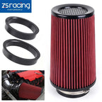 3" 3.5" 4" Cold Air Intake Filter for Universal (Fits Most Models) RED