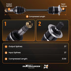 Rear Left and Right CV Joint Axle Pair for Arctic Cat 400 500 4X4 (2005–2014)