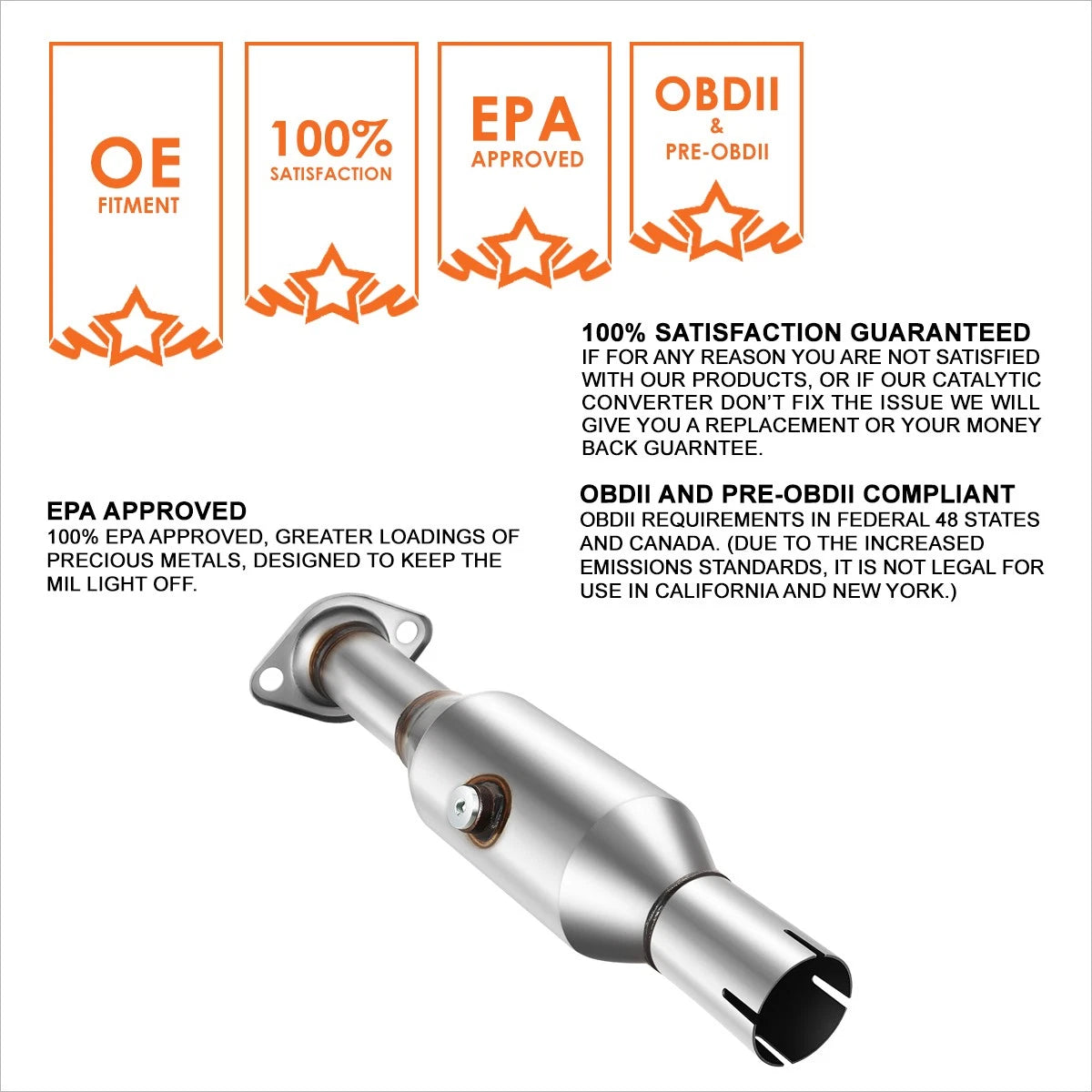 Catalytic Converter for Ford Escape Mazda Tribute Mercury Mariner (2009–2012)