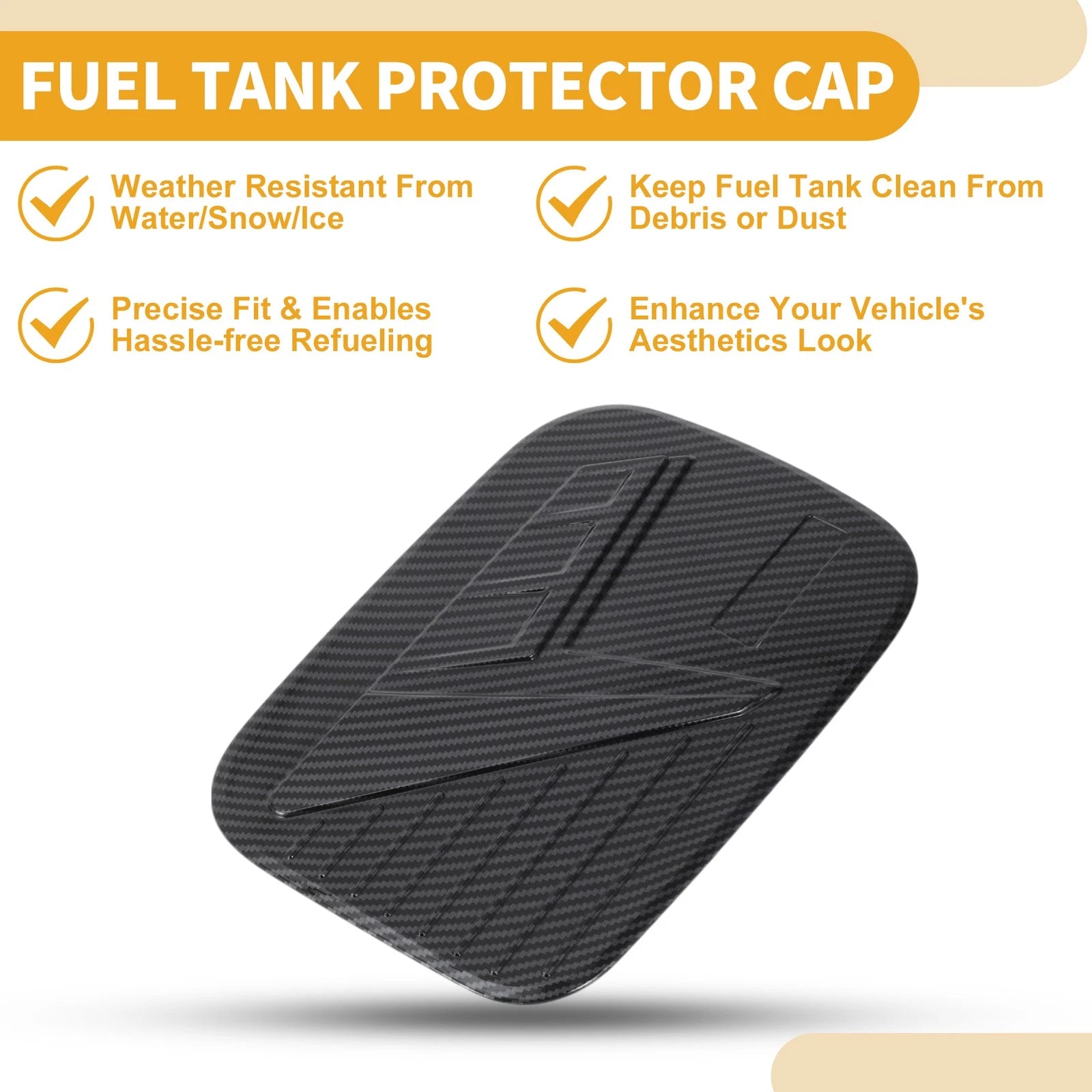 Fuel Tank Door Cap for Honda CR-V (2023–2025) Carbon Fiber Black