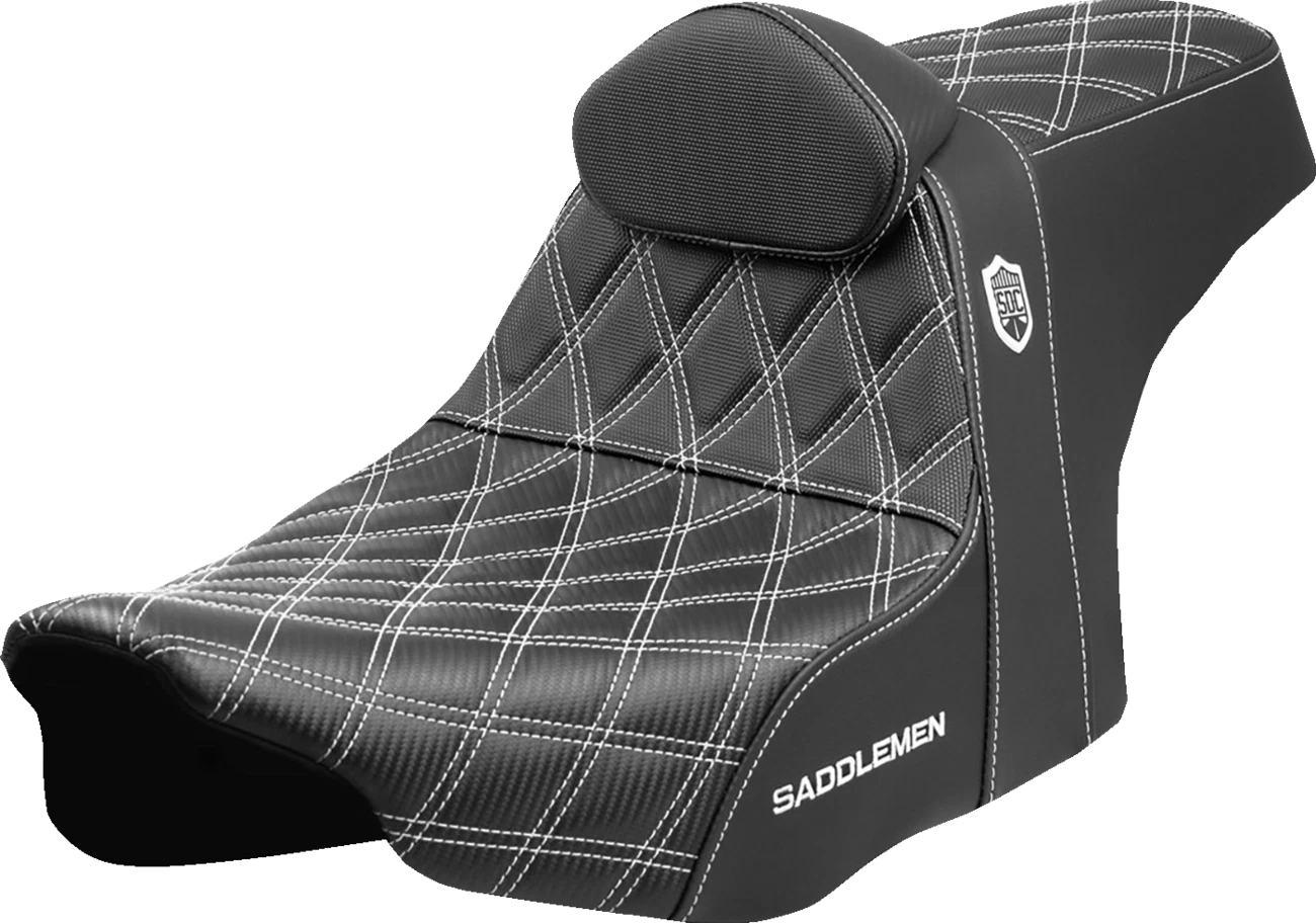 SADDLEMEN Pro Series SDC Performance Seat for Motorcycle (w/ Backrest)