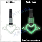 Luminous Tsurikawa Wing Heart Shaped Warning Subway Handle Ring for Car (-)
