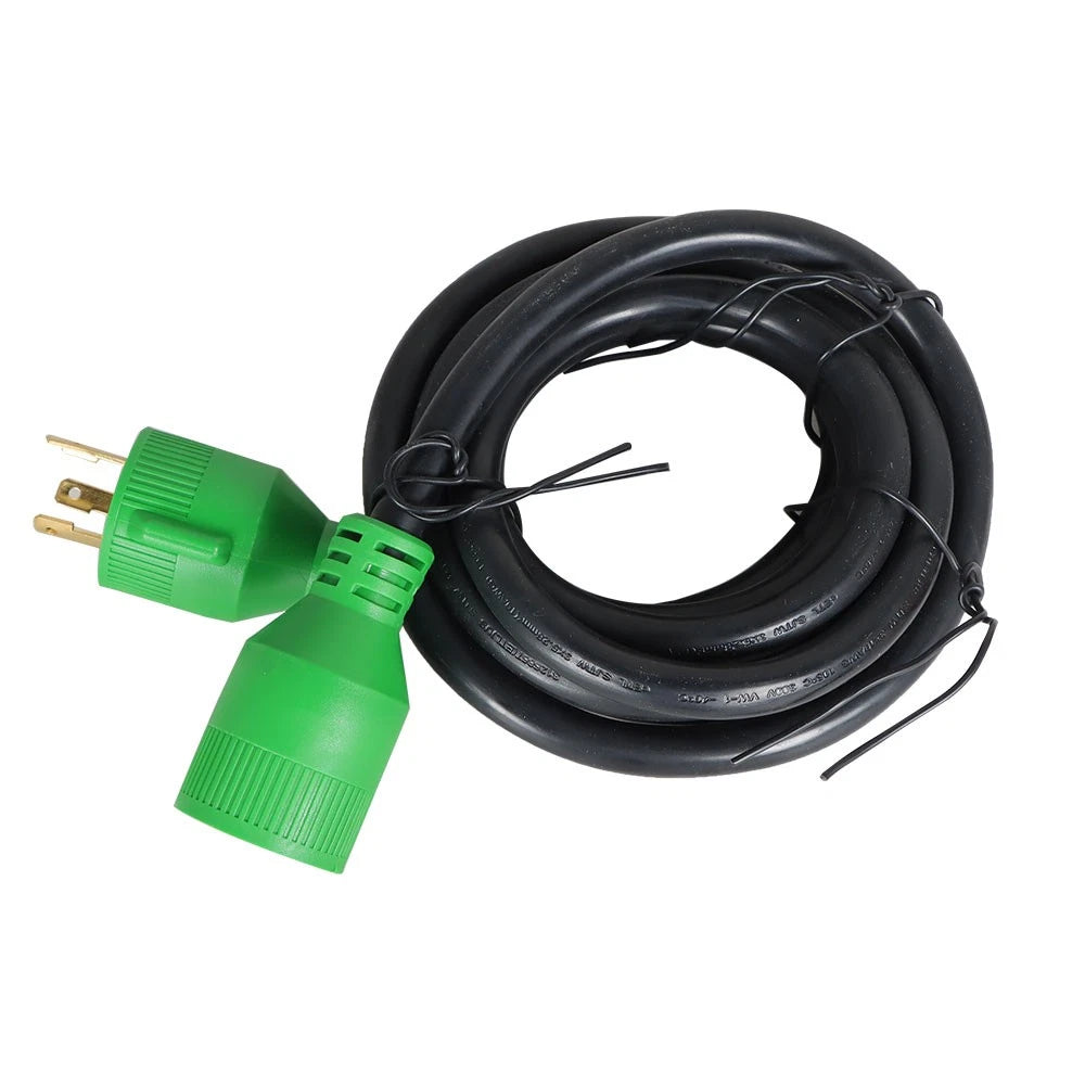 30 Amp Generator Extension Cord 10 Feet NEMA L5-30P/L5-30R