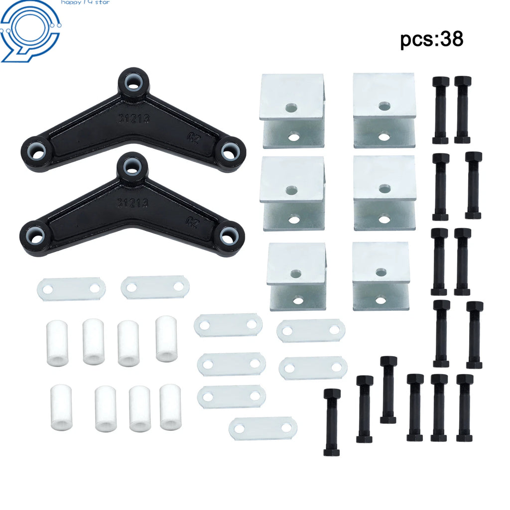 Set of 2 Double Eye Leaf Spring Hangers for Tandem Axle Trailer