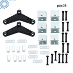 Set of 2 Double Eye Leaf Spring Hangers for Tandem Axle Trailer