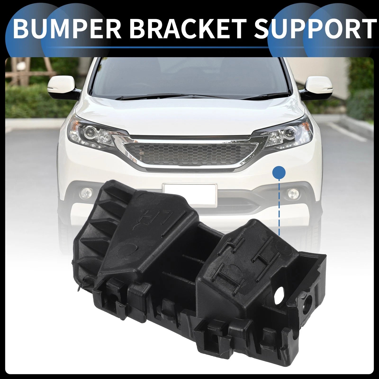 1pc Left Front Bumper Retainer Bracket for Kia K5 (2020–2022) Black ABS