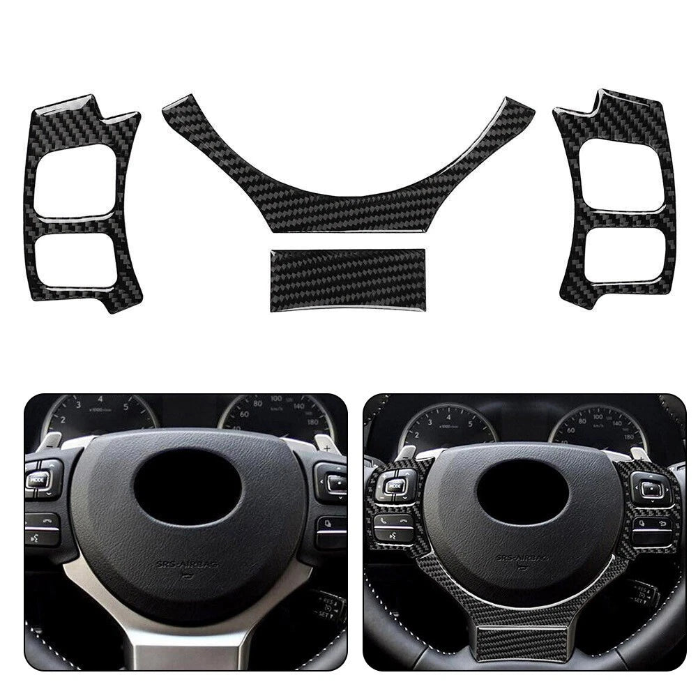 Set of 4 Steering Wheel Covers for 200t 300h Carbon Fiber