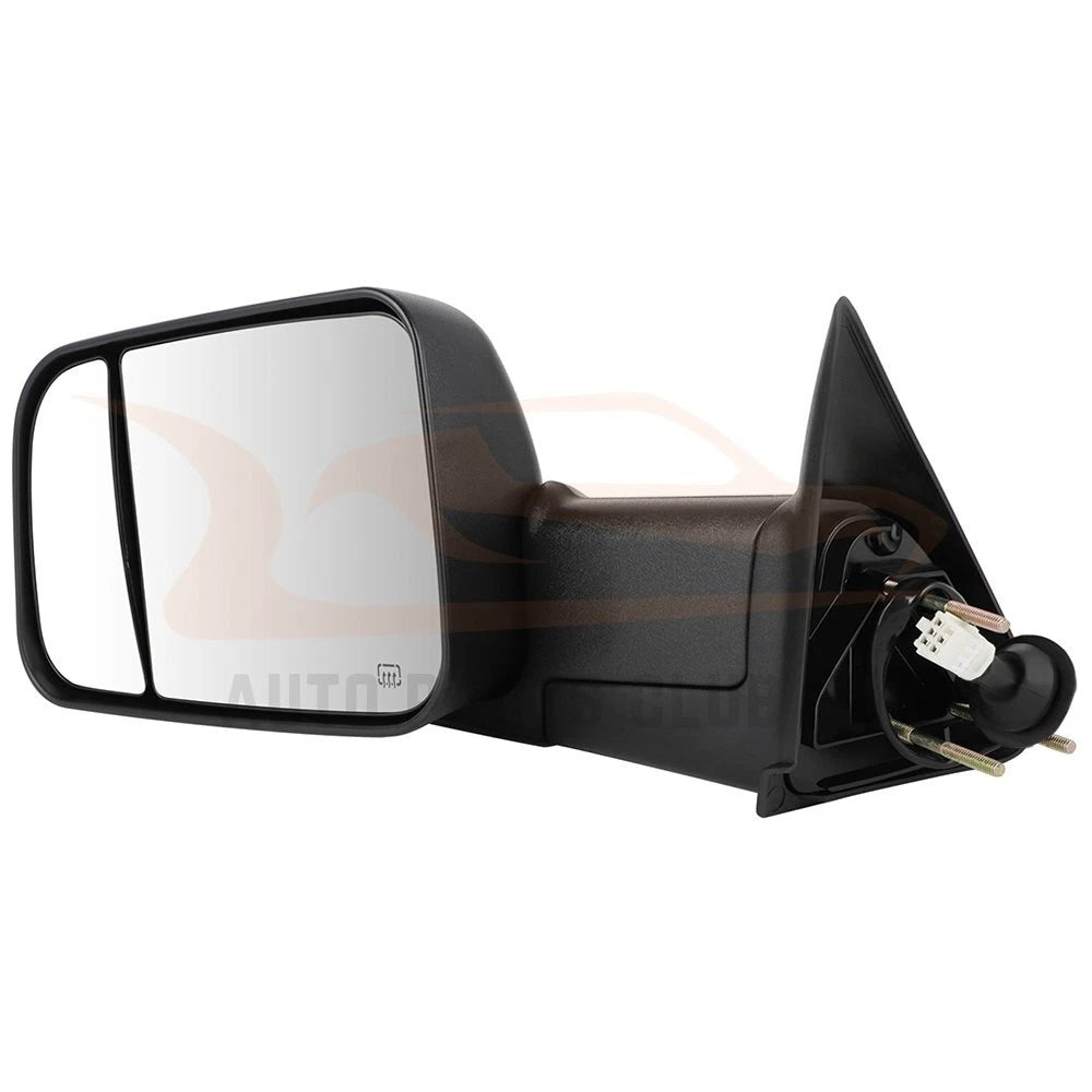Set of 2 Power Heated Black Tow Mirrors for Ram 1500 1994–2001, 2500 1994–2002, 3500 1994–2002