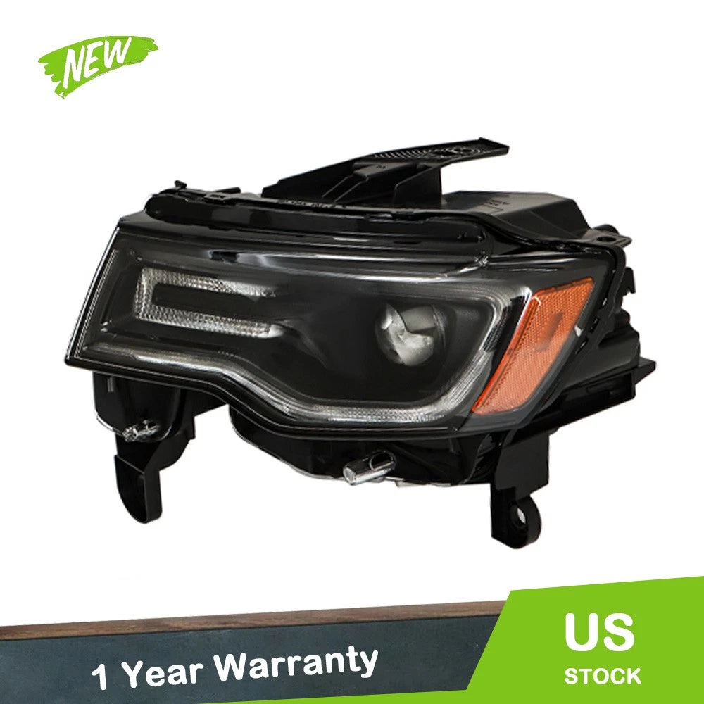 LH Headlamp HID/Xenon for Jeep Grand Cherokee (2019–2021) Black Clear