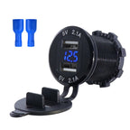 Dual USB Phone Charger Outlet for Universal Vehicles (12-24V)