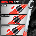 3/8" Click Torque Wrench 10-100 in-lb for Mechanic