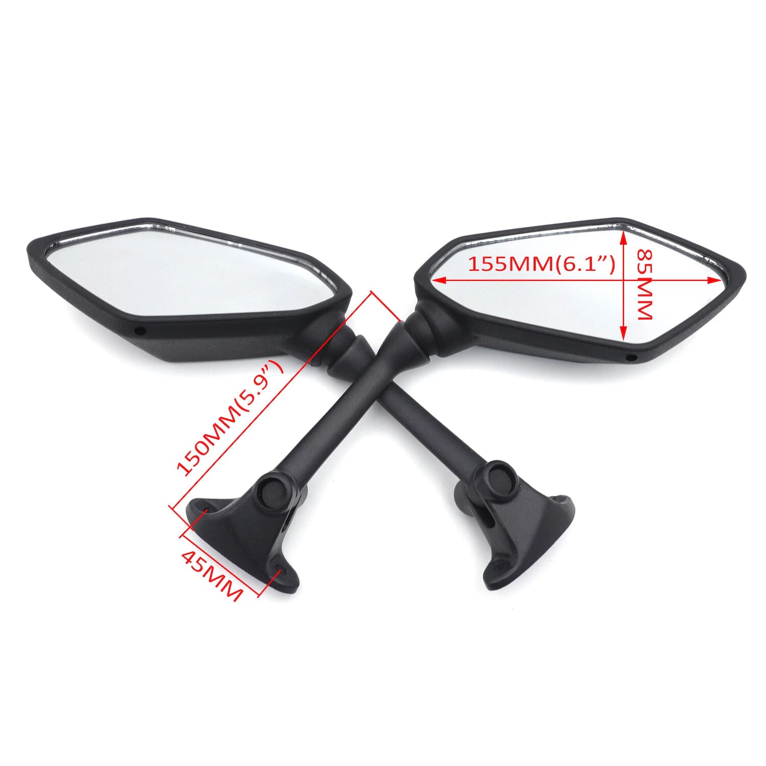 Replacement Mirror for Kawasaki ZX-R/ZX636 (2009–2012) Black