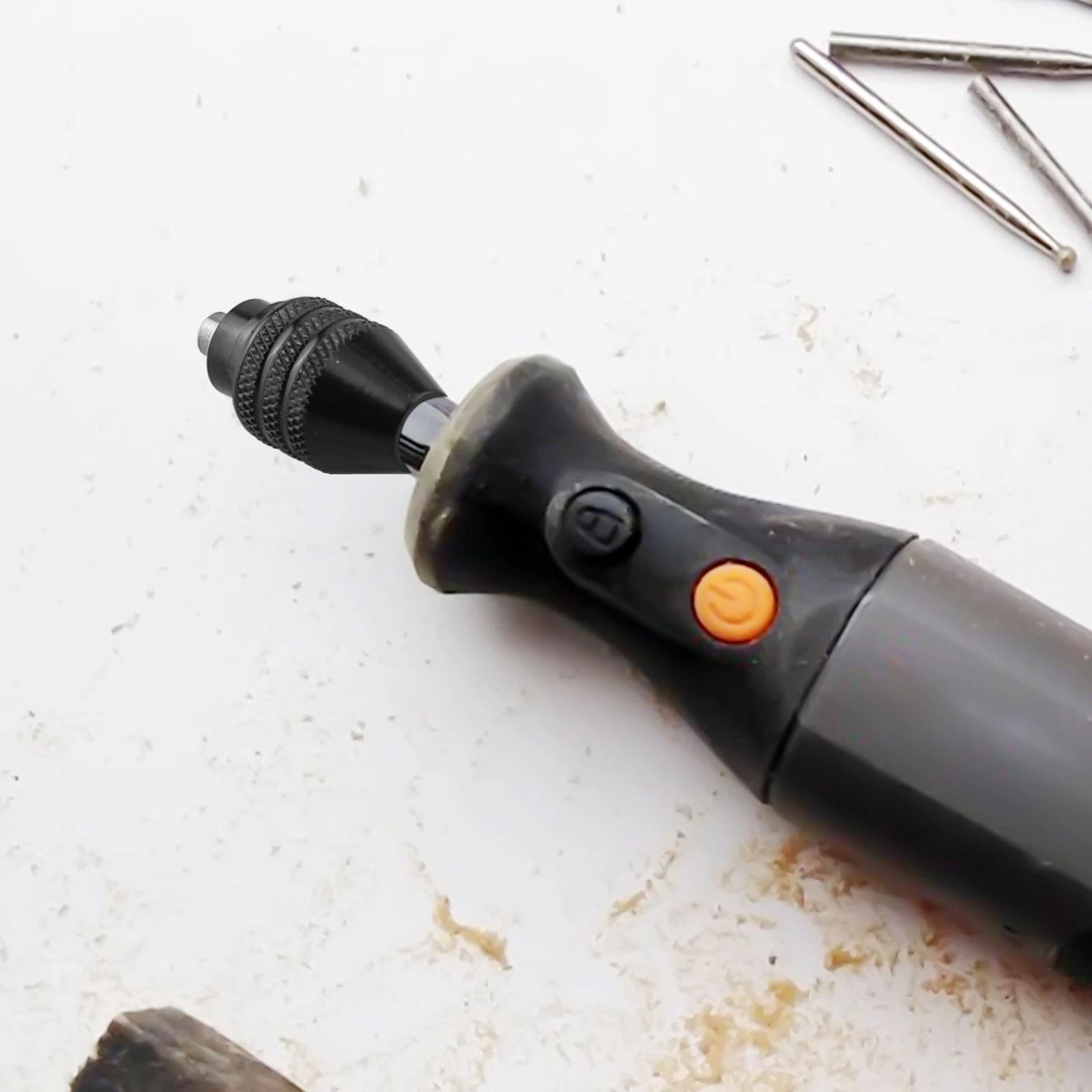 Drill Chuck 0.3-3.2mm for DIY Projects (Heat Treated Steel, Heavily-Knurled Grip)