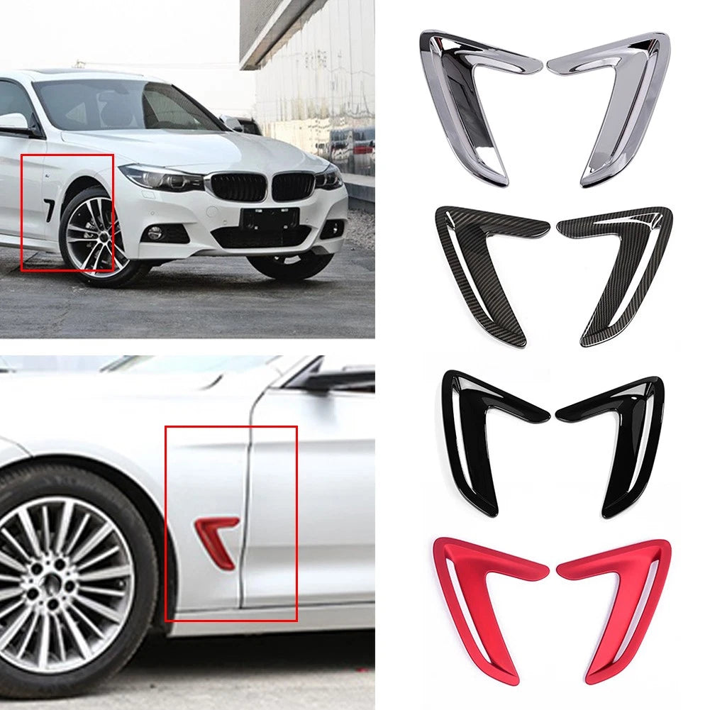 2X Side Body Marker Fender Air Wing Vent Trim for BMW 3 Series GT (2013–2017)