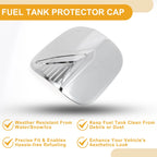 Fuel Tank Door Cap for Mitsubishi Eclipse (2018–2025) Chrome Silver Tone
