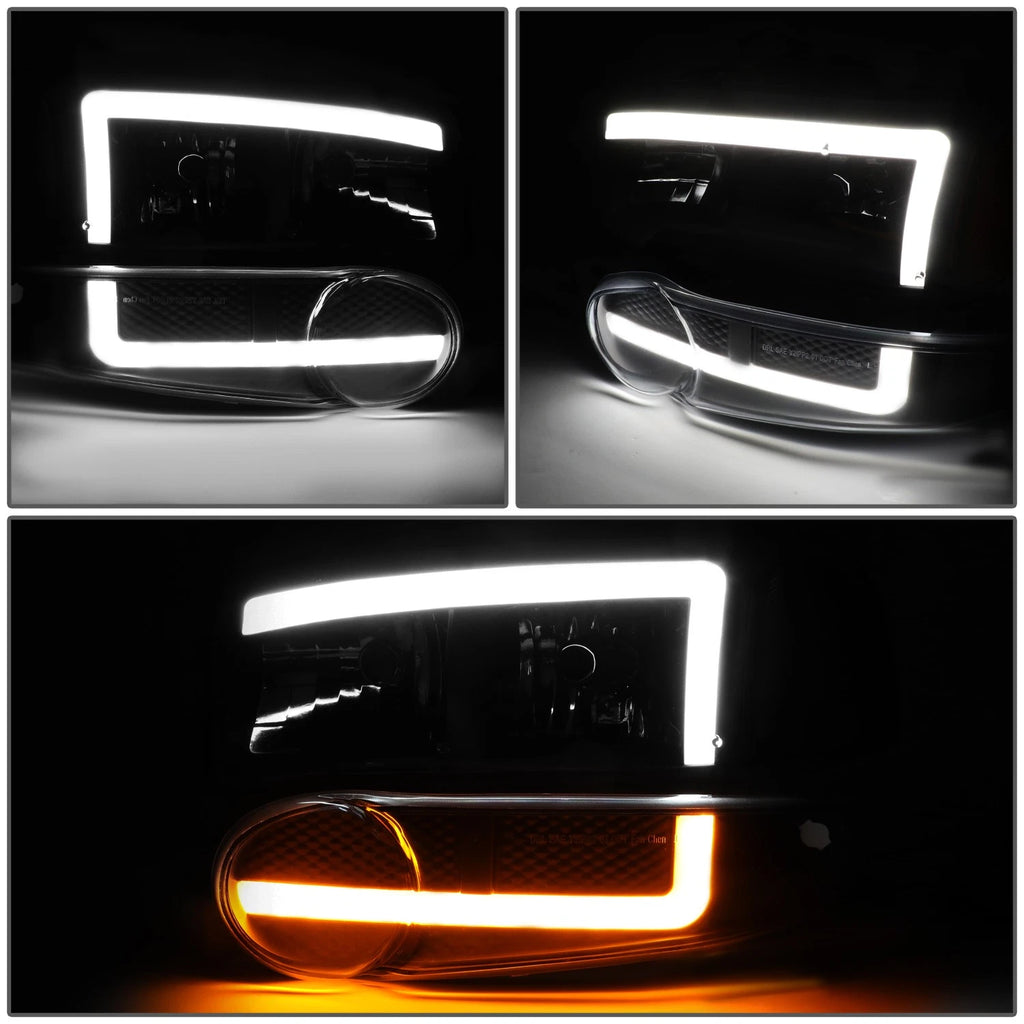 Switchback LED DRL Bumper Headlights for Sierra Yukon Denali (2001–2007)