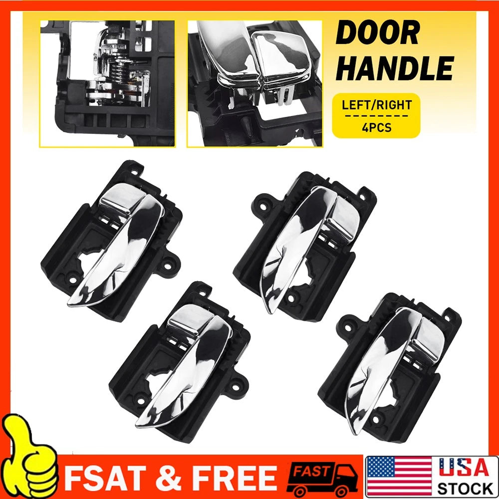 Set of 4 Interior Door Handles for Hyundai Elantra (2007–2010)