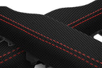 Door Panel Armrest Cover for BMW E65 E66 (2001–2008) Carbon Fiber Red Stitch