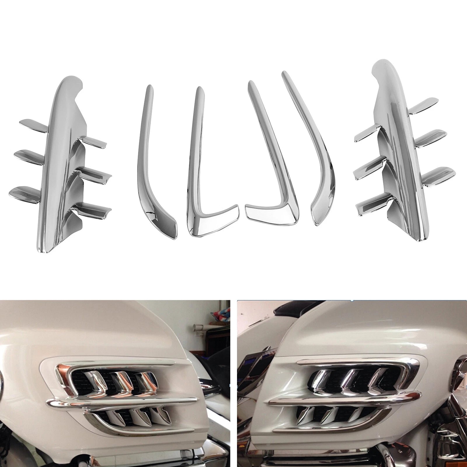 Chrome Fairing Shark Gills for Honda GL1800 (2001–2011)