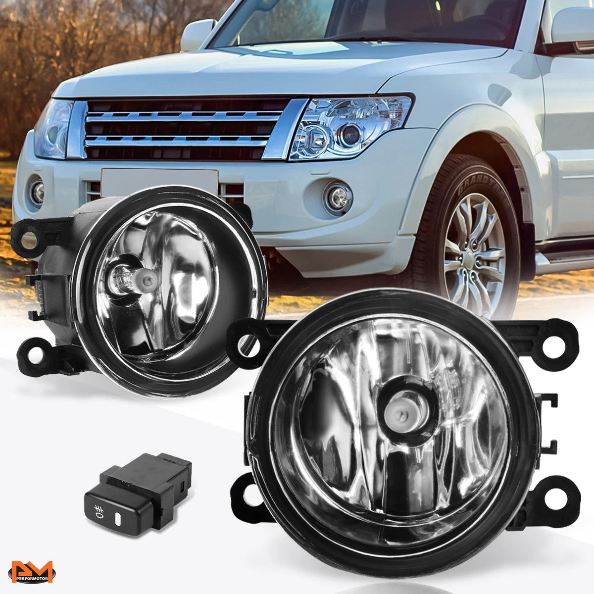 Clear Lens Fog Lights for Nissan Rogue (2014–2016)